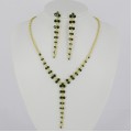 511169 Green in Gold Necklace Set